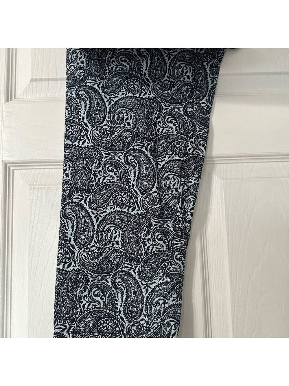Talbots Black and White Paisley Pants